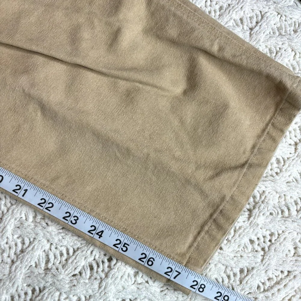 VTG Made In USA Carhartt‎ Canvas Work Pants Men's 34x28 Grunge Distres Tan MINT